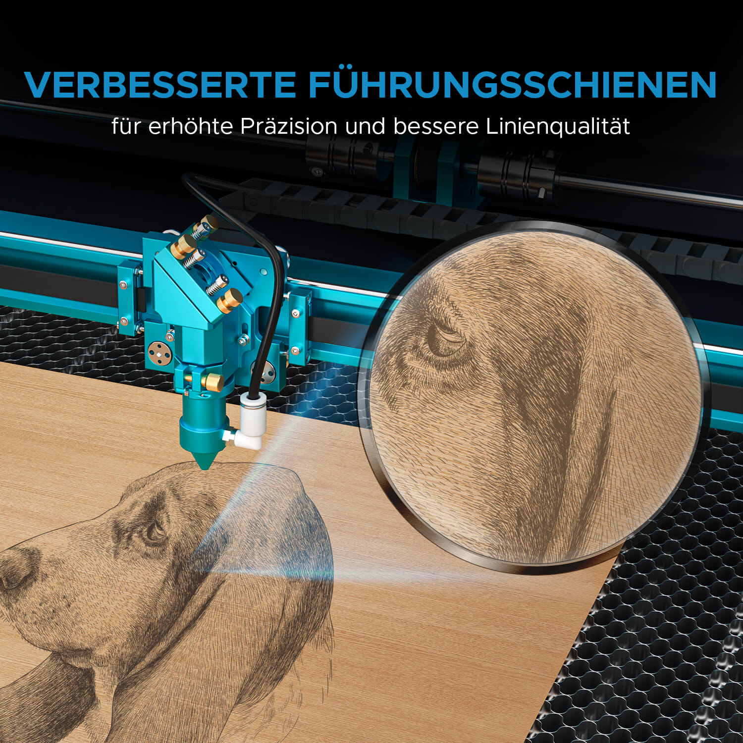 100W CO2 Laser Cutter & Graviermaschine mit 1000x600mm Gravurfläche | Pronto-45 - Image 13