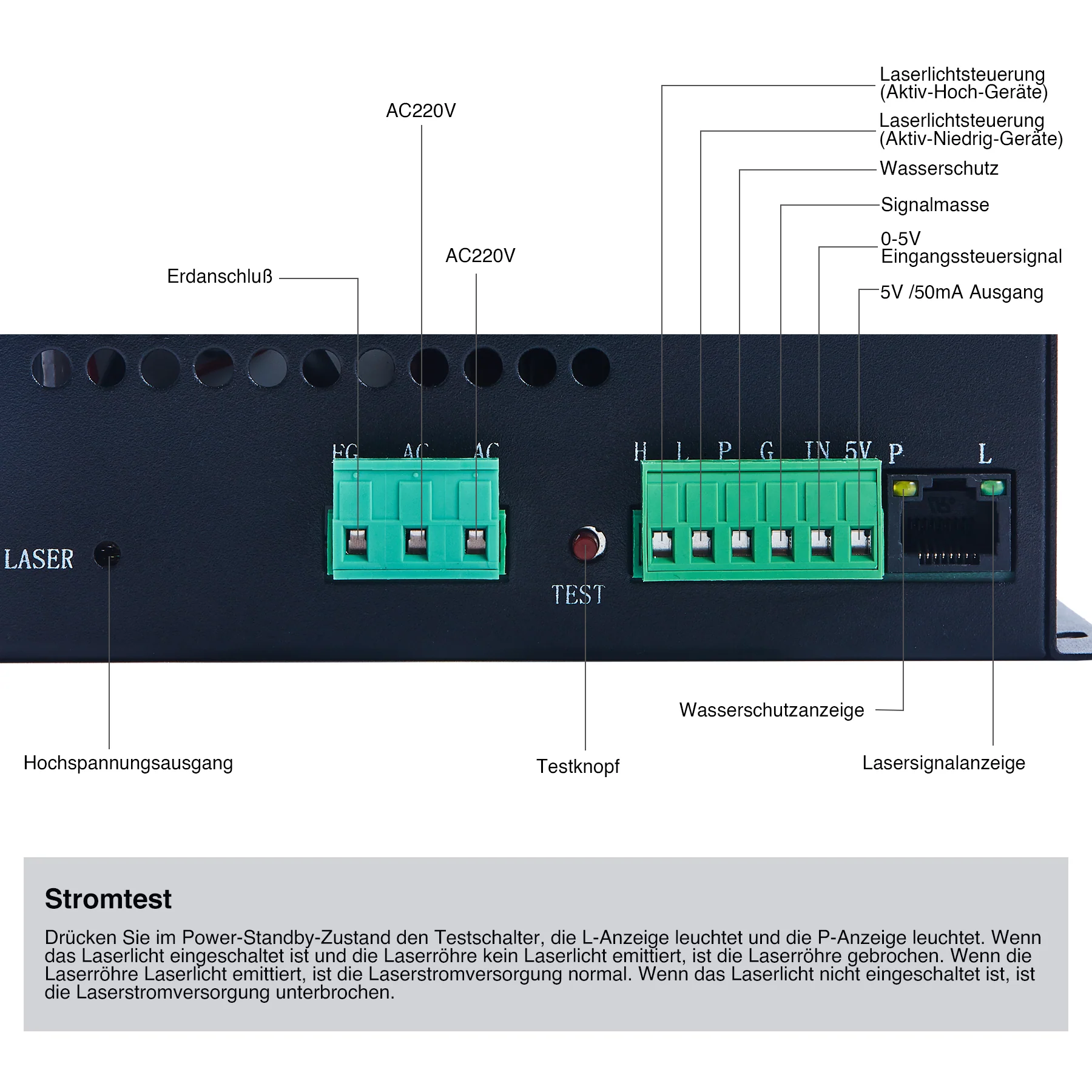 100W Netzteil für CO2 Laser Graviermaschinen und Lasercutter | LN-100 - Image 6