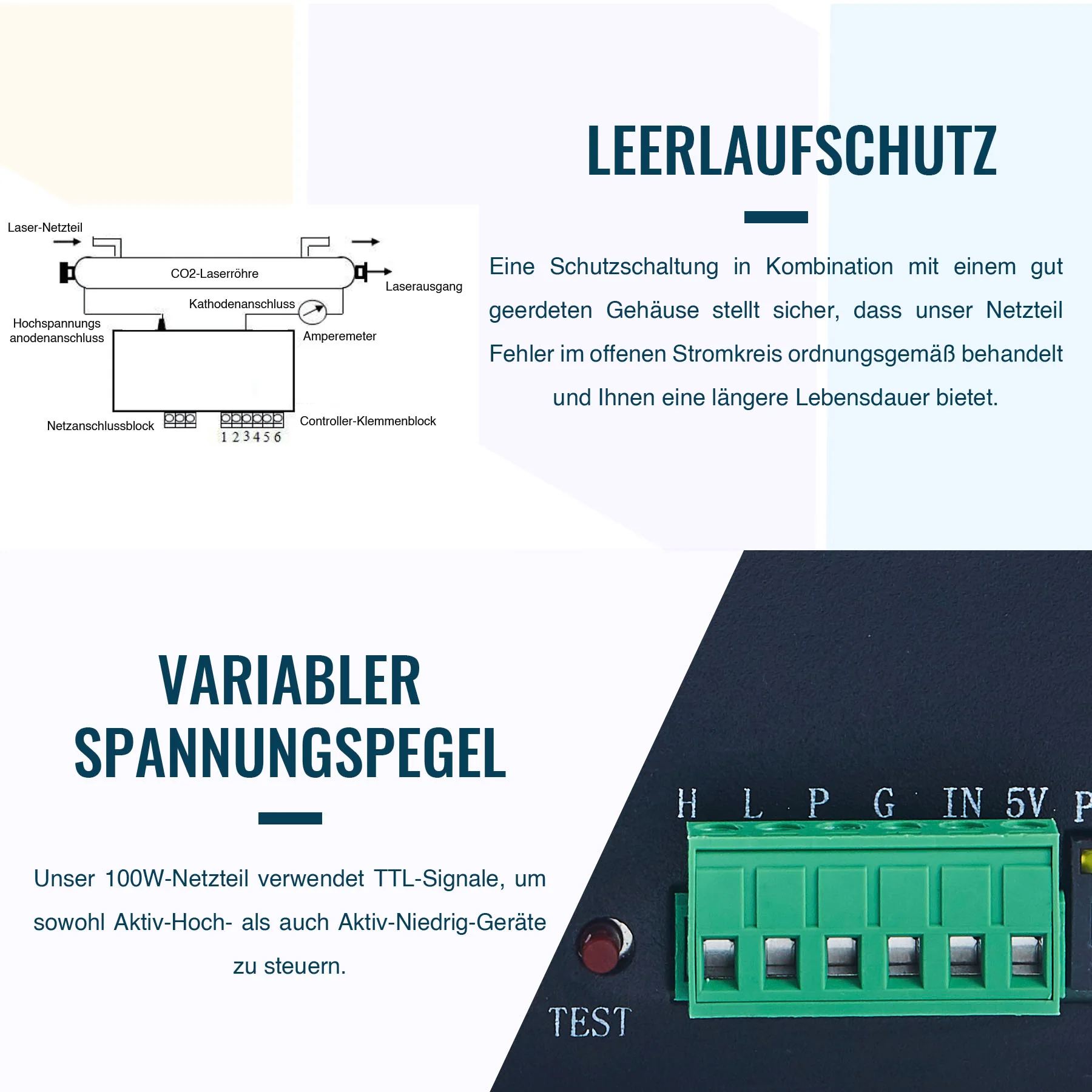 100W Netzteil für CO2 Laser Graviermaschinen und Lasercutter | LN-100 - Image 9