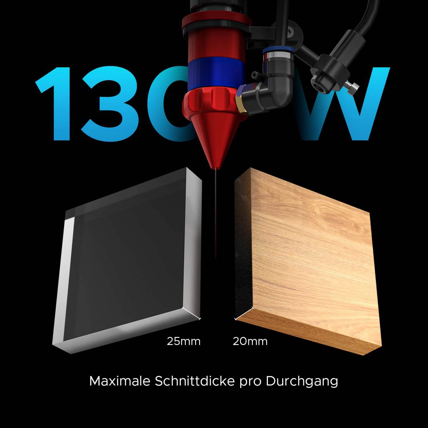 130W CO2 Laser Graviermaschine & Cutter mit 1300x900mm Gravurfläche | Max-1393 - Image 9