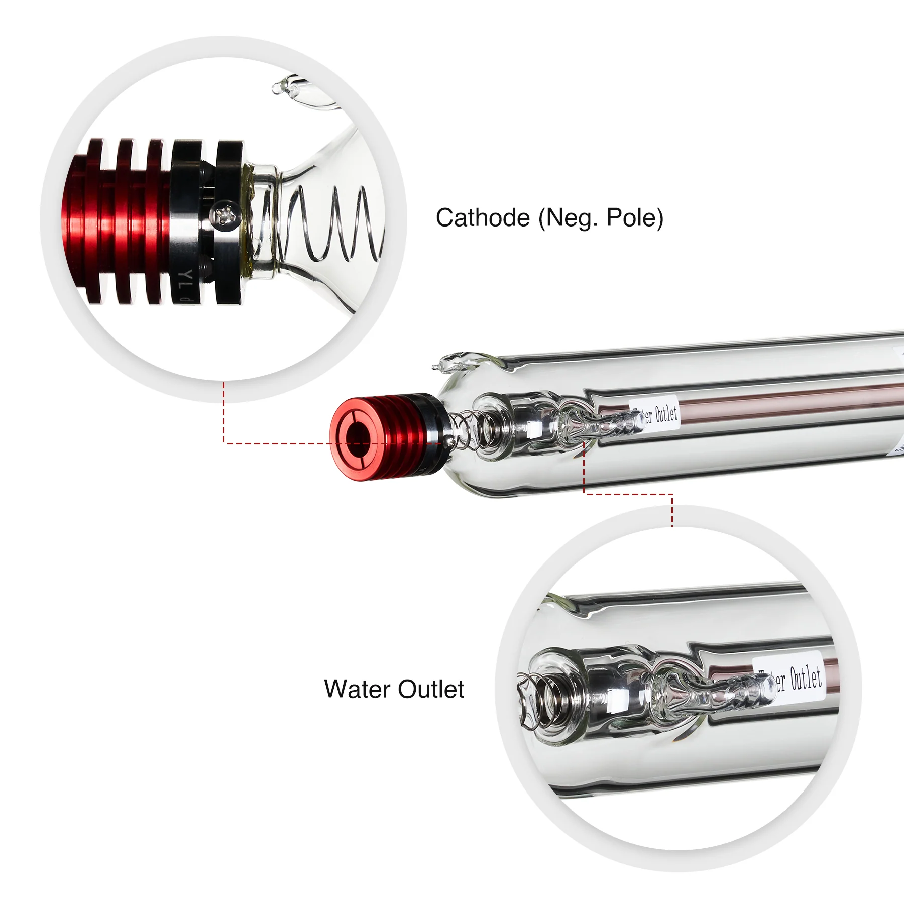 130W CO2 Laserröhre & Laser Tube für Laser Graviermaschinen und Lasercutter | YL-130 - Image 6