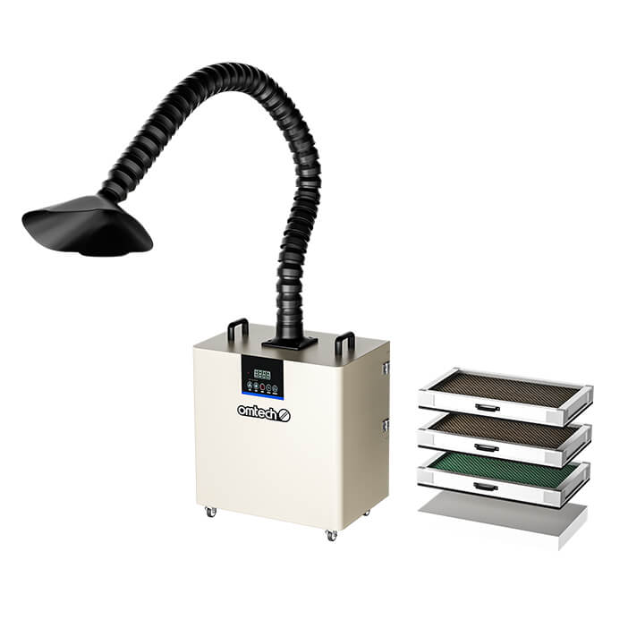 300W Rauchabsauger mit 4-Schichten-Filter für Lasercutter | LSP-300 - Image 3