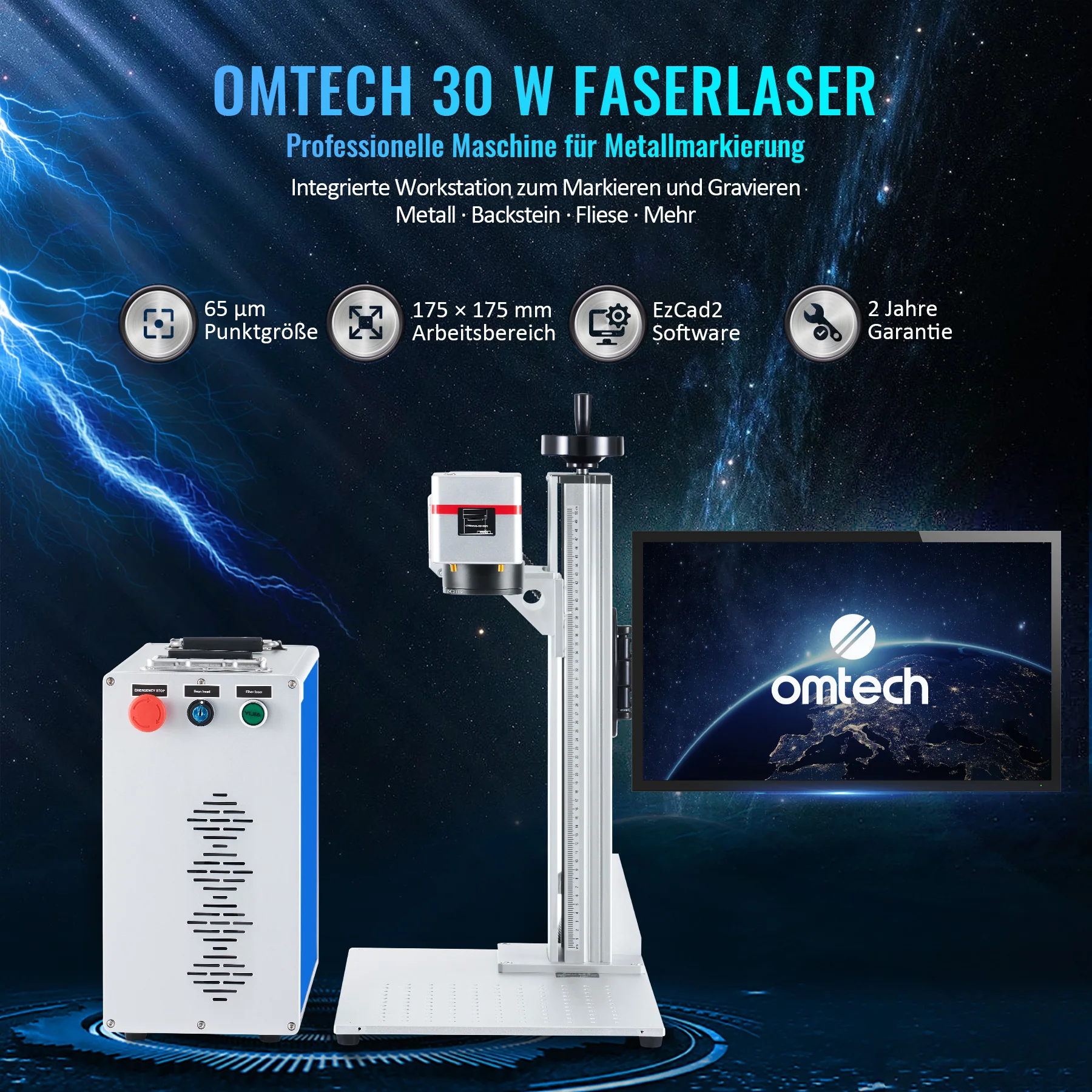 30W Faserlaser Graviermaschine für Metallgravur & Metallbeschriftung | F-30 - Image 8