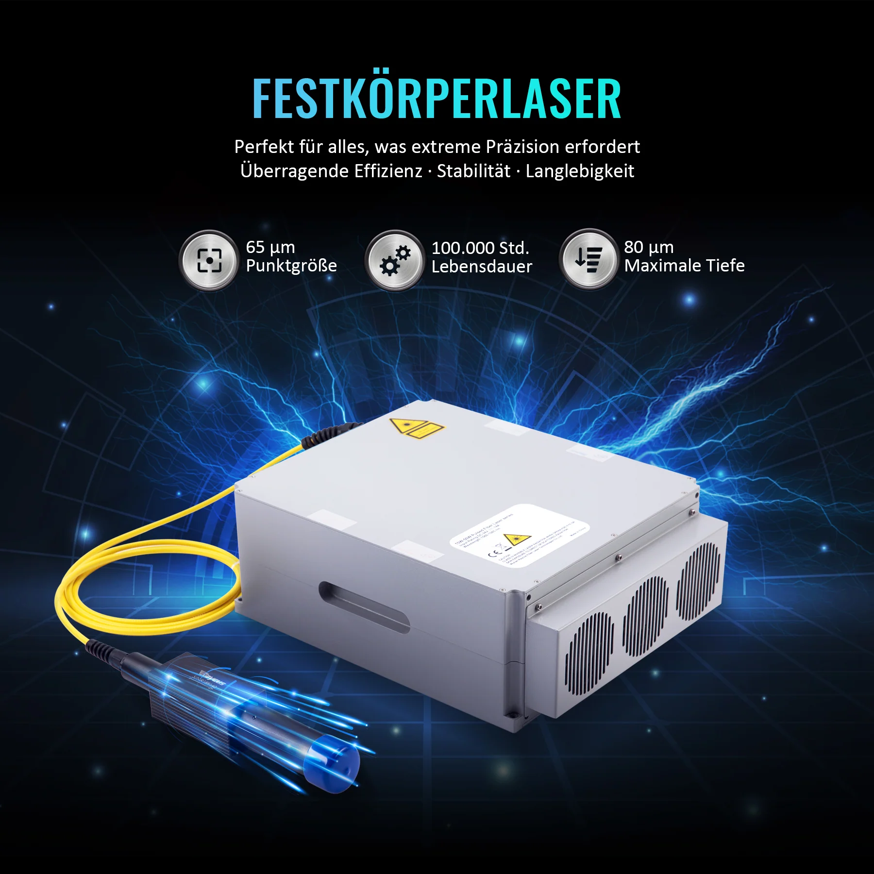 30W Faserlaser Graviermaschine für Metallgravur & Metallbeschriftung | F-30 - Image 9