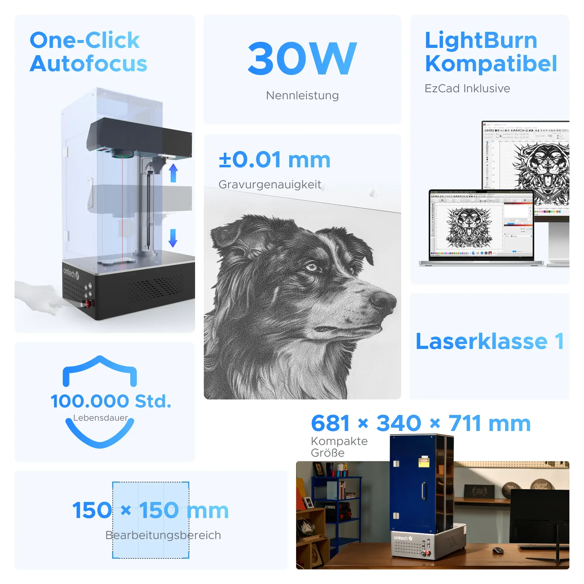 30W MOPA Laser Graviermaschine mit Autofokus für Metallgravur | M30C - Image 4
