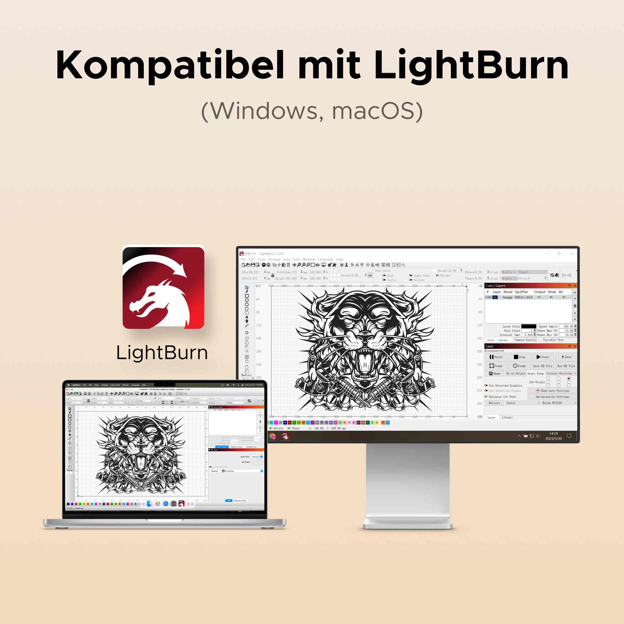 55W Desktop Laser Cutter mit 500x300mm Gravurfläche | Polar Lite - Image 11