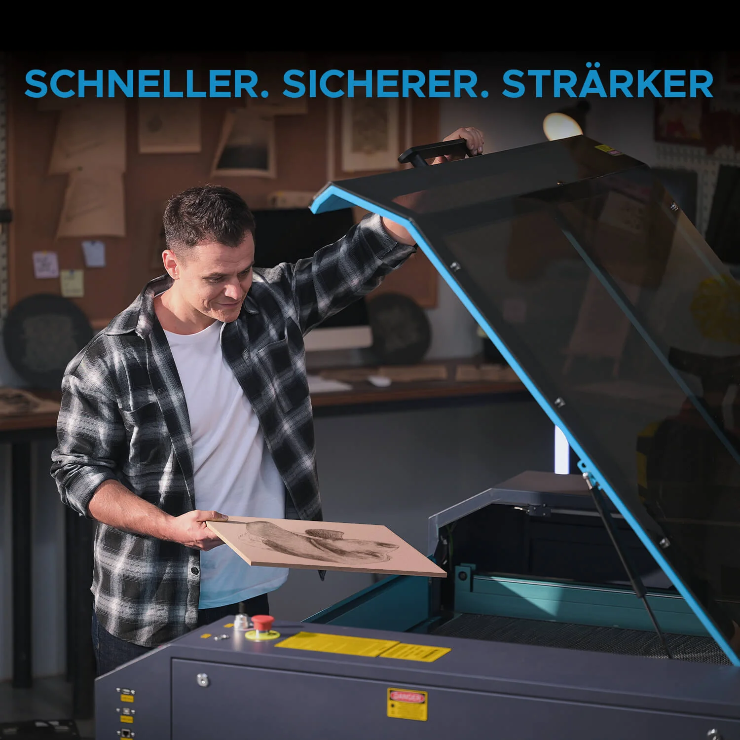 90W CO2 Laser Cutter & Graviermaschine mit 700x500mm Gravurfläche | Pronto-35N - Image 10
