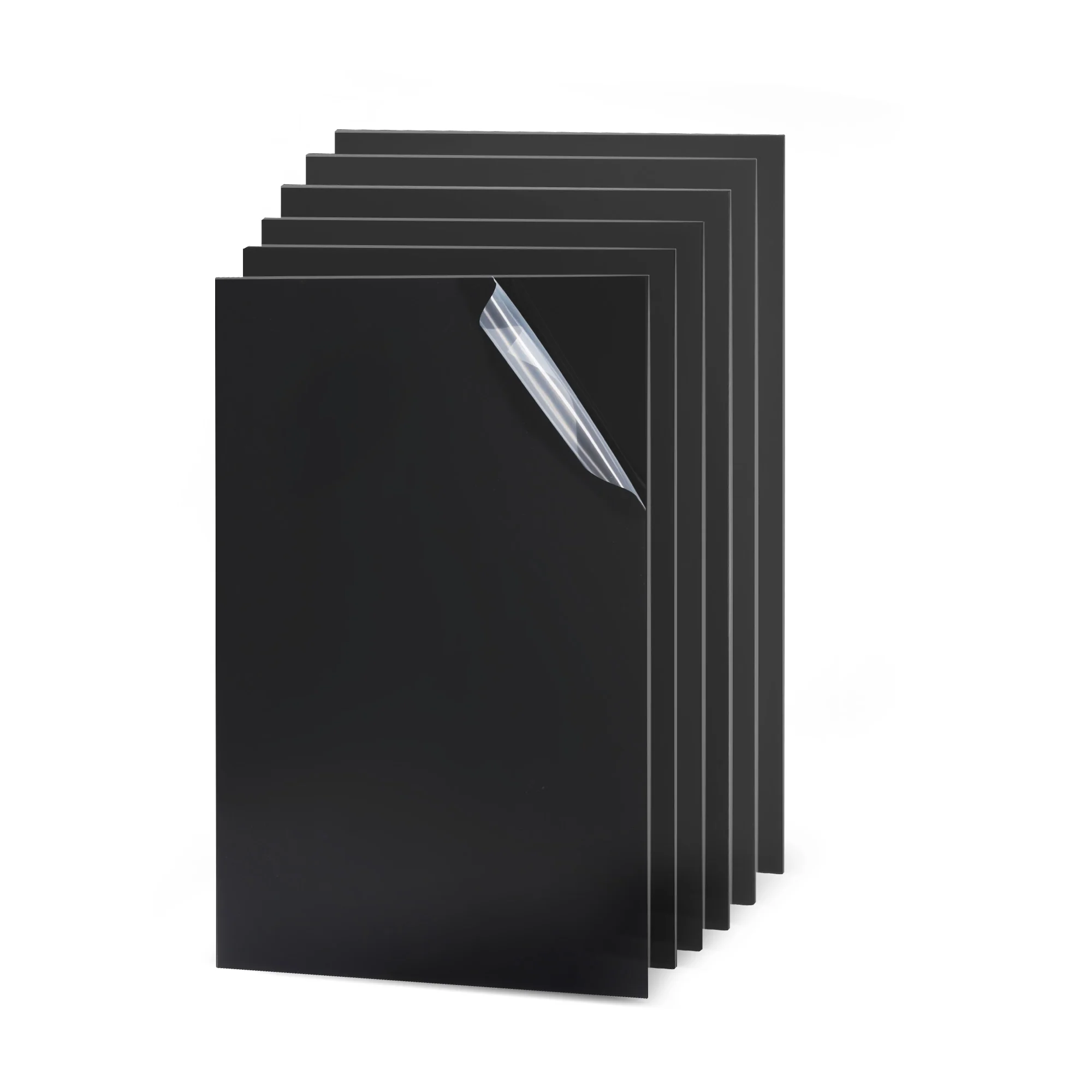 Acrylplatte - Schwarz Halbtransparent 500x300x3mm 10er Pack
