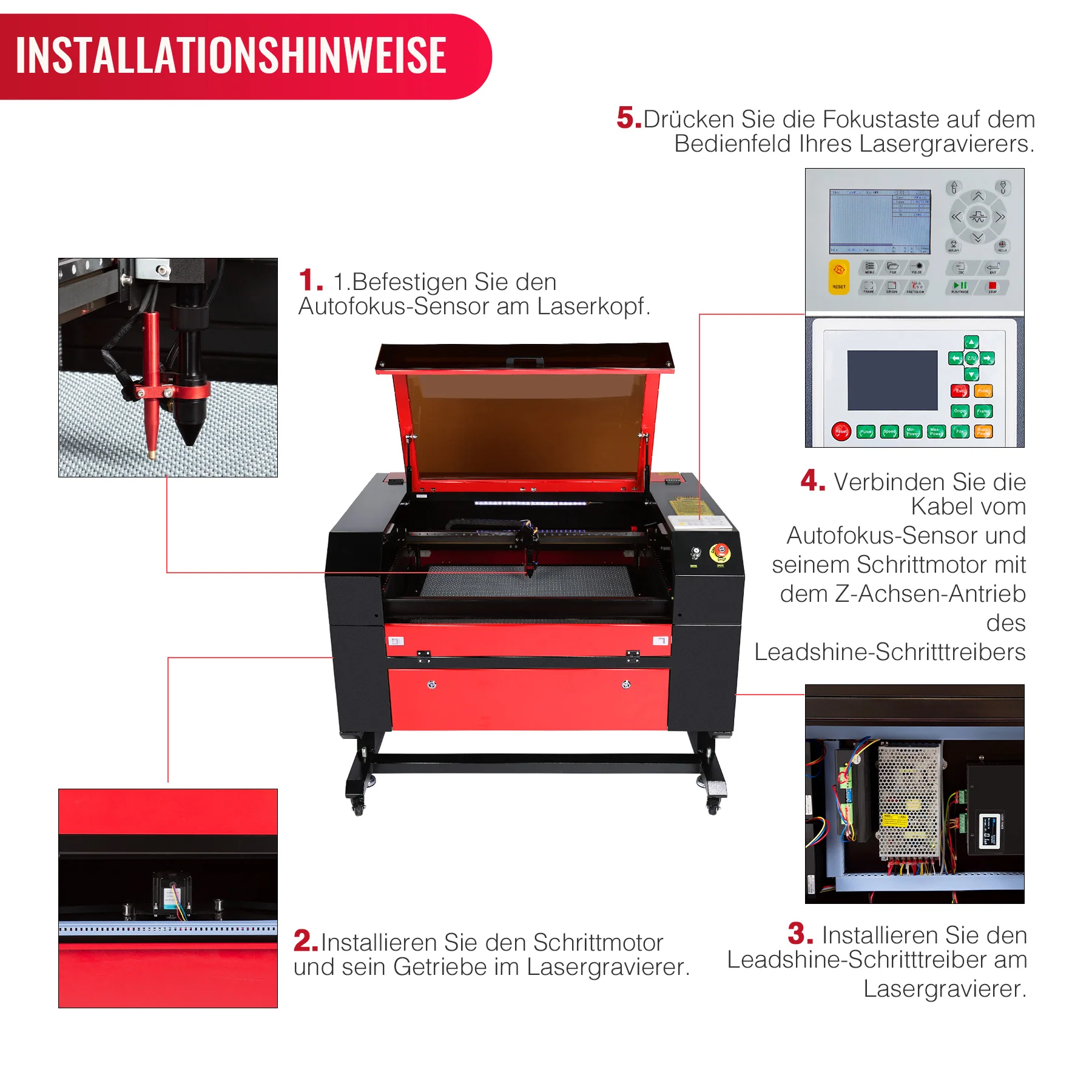 Autofokus-Kit für CO2 Laser Graviermaschinen & Cutter | AFF100 - Image 4