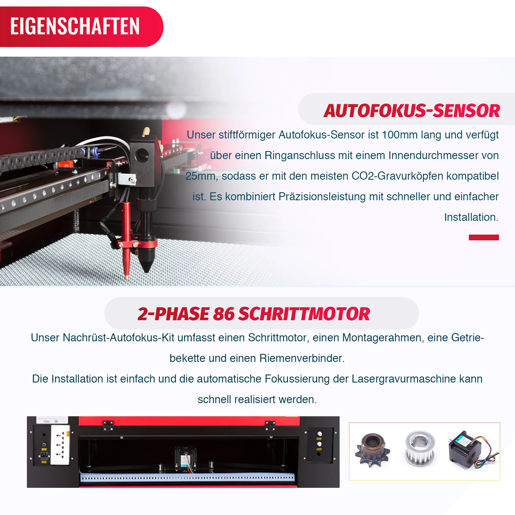 Autofokus-Kit für CO2 Laser Graviermaschinen & Cutter | AFF100 - Image 6