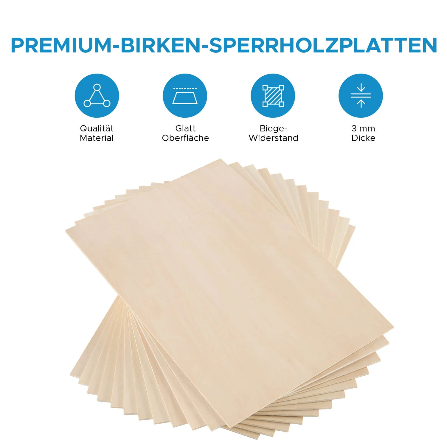 Birkensperrholz 10 Stücke 300x210x3mm zum Basteln, Laserschneiden und Lasergravieren - Image 7