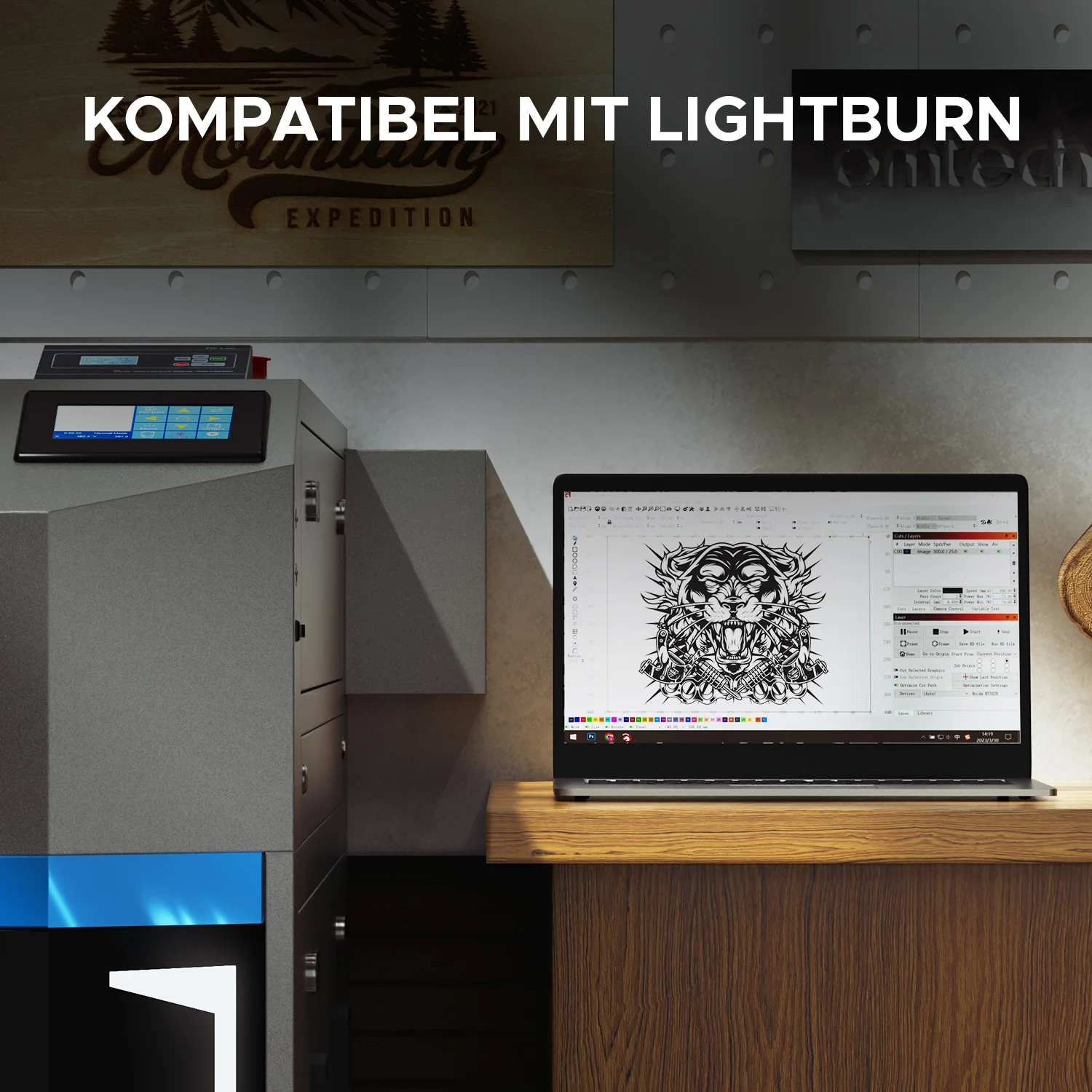 80W / 100W CO2 Lasercutter mit 1000x600mm Bearbeitungsfläche | Pro 2440 - Image 12