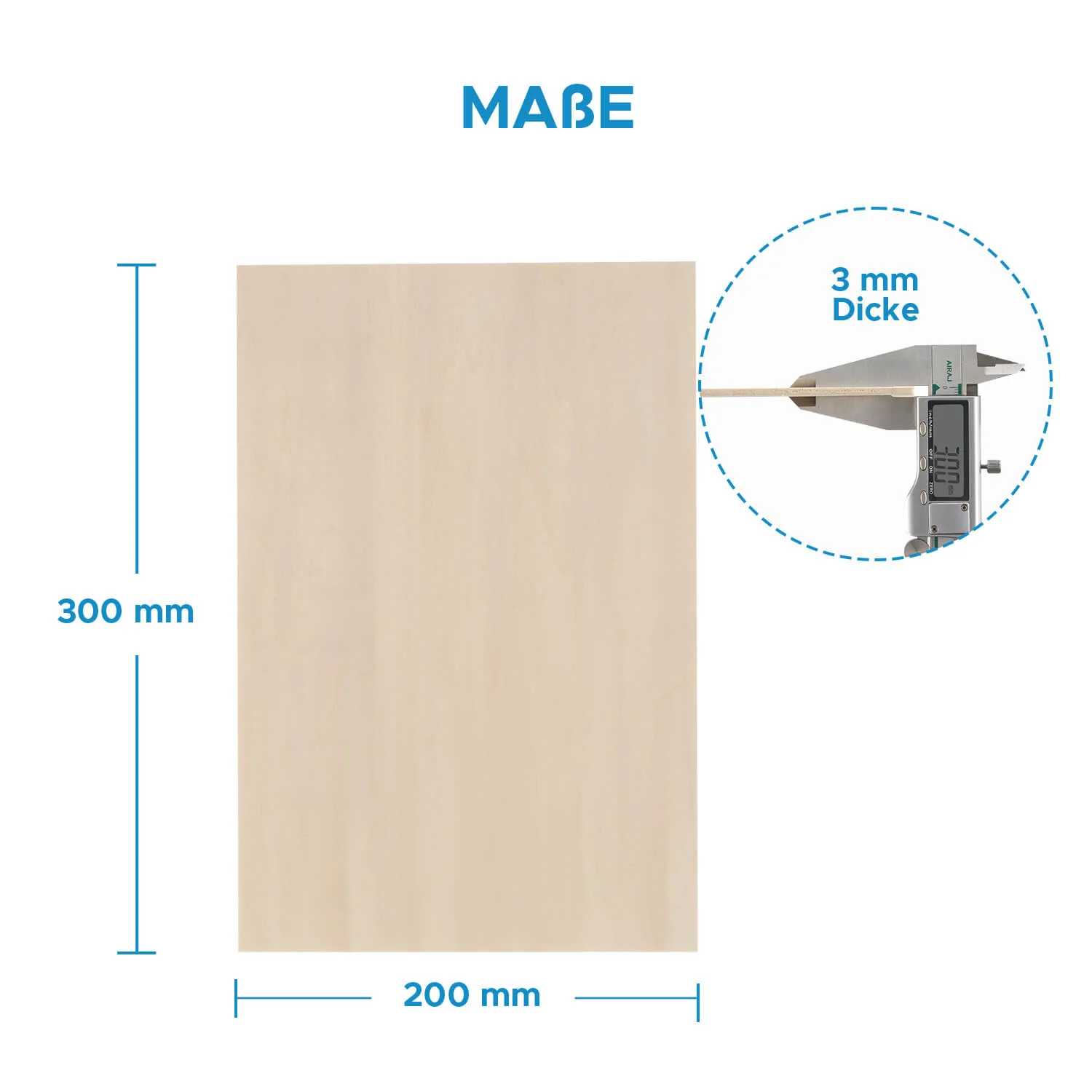 Lindenholz 12 Stücke 300x200x3mm zum Basteln, Laserschneiden und Lasergravieren - Image 4