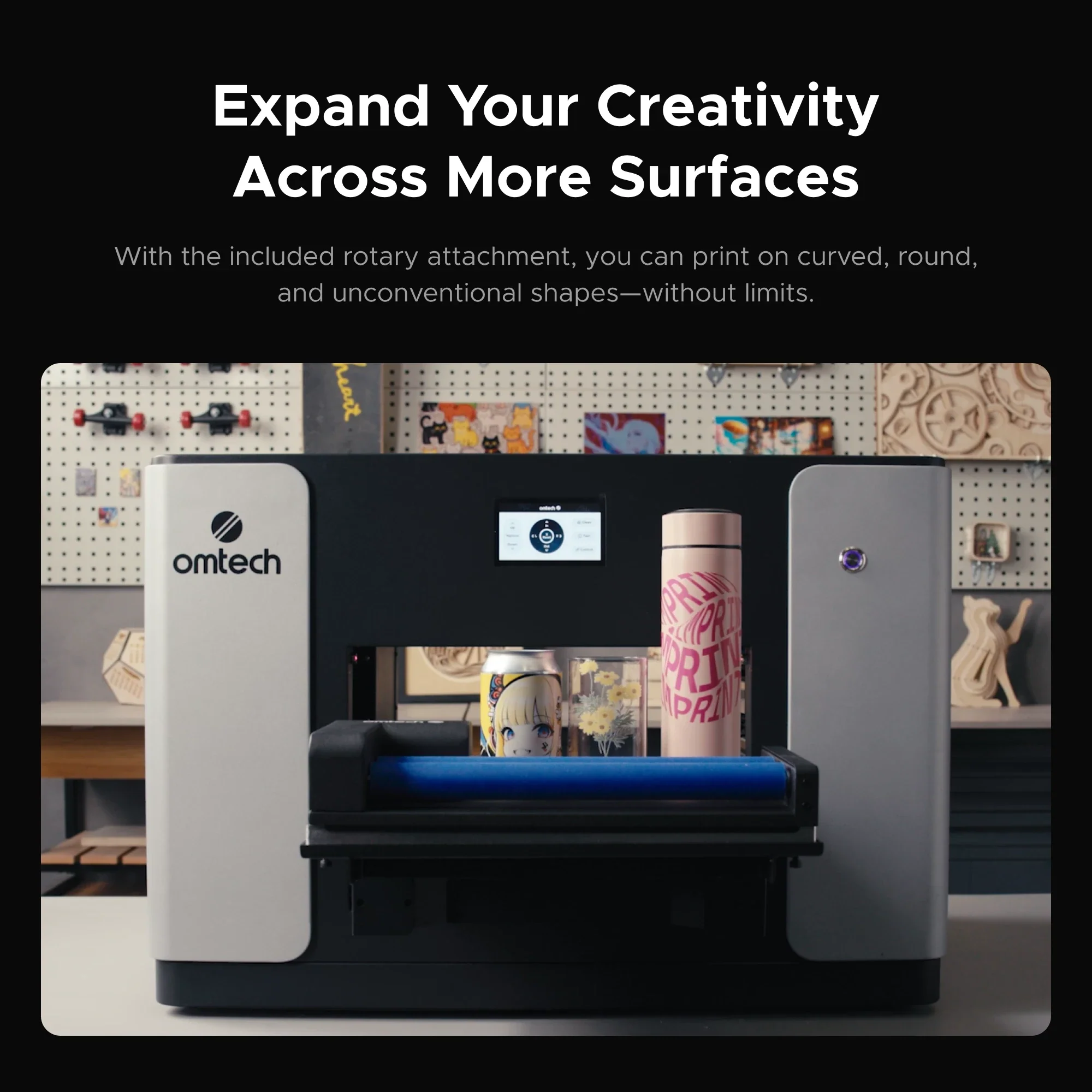 OMTech UV-Flachbettdrucker & UV-Printer mit Dual-Druckkopf | Spectra Pro - Image 10