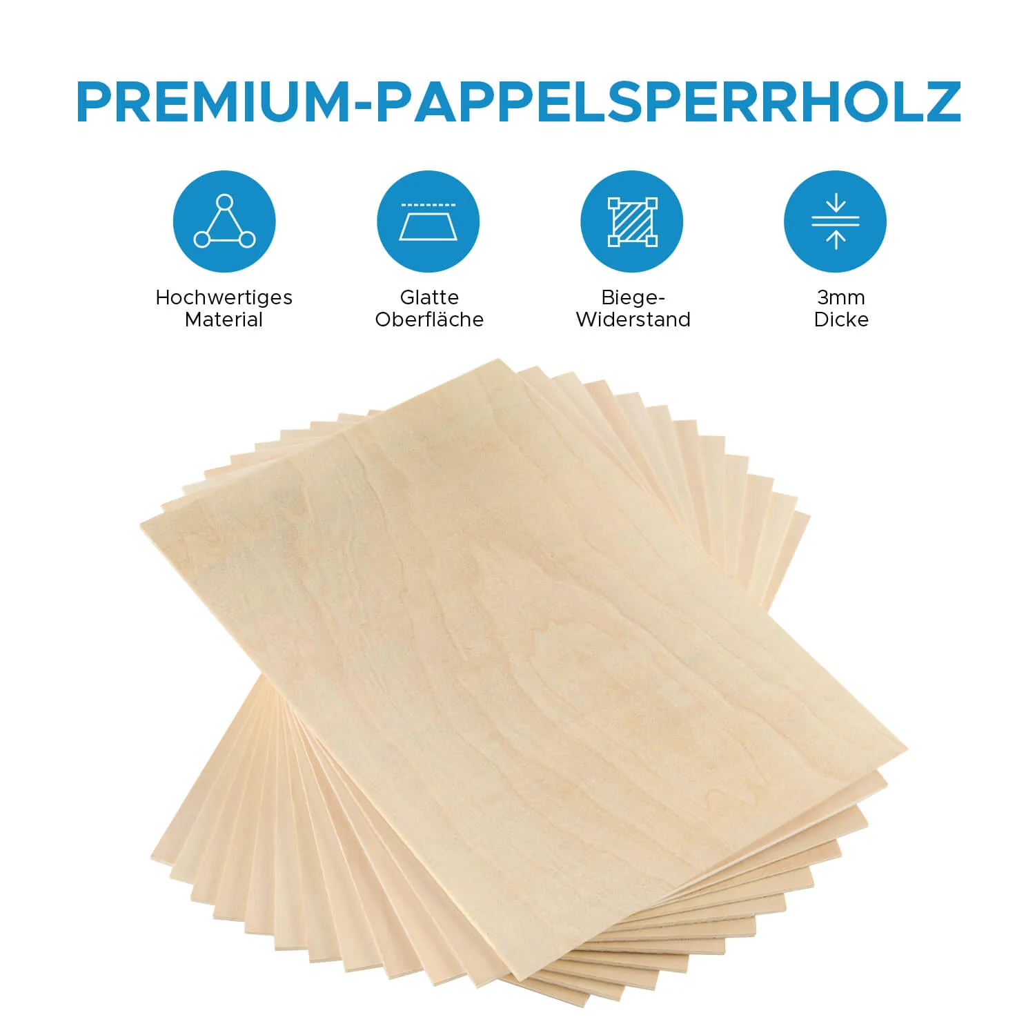 Pappelsperrholz 10 Stücke 300x210x3mm zum Basteln, Laserschneiden und Lasergravieren - Image 6